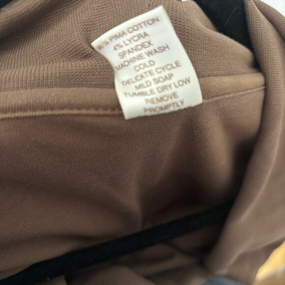 Peruvian Connection Milk Chocolate Cowl Neck Sweater Blouse Size Medium Pima - Picture 6 of 9